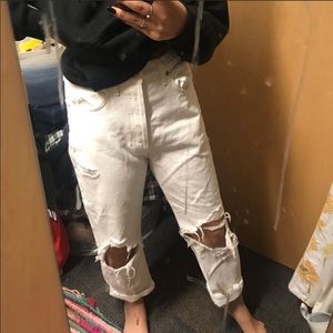 Agolde distressed white 90s Jean